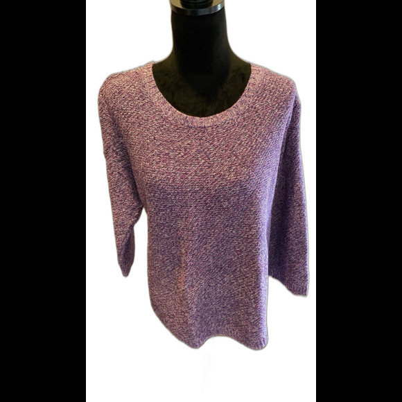 Croft & Barrow Sweater Crew Neck Plus Size 3X Purple Casual 100%  Cotton Classy - Picture 1 of 11